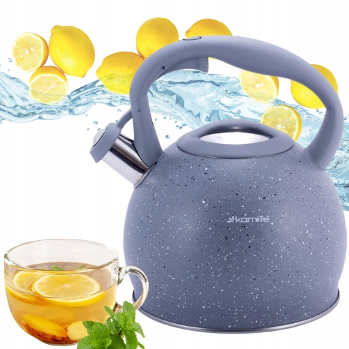 czajnik 3L z gwizdkiem Kamille duży stalowy do kuchni