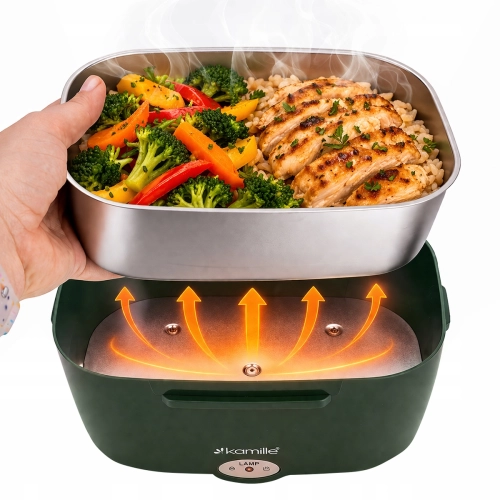 elektryczny lunchbox samochodowy 1,5L Kamille podgrzewanie 230V