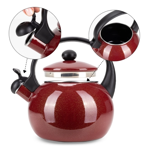 czajnik imbryk 2,2L Kamille emaliowany z automatycznym gwizdkiem