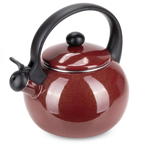 duży czajnik emaliowany 2,2L Kamille retro z gwizdkiem