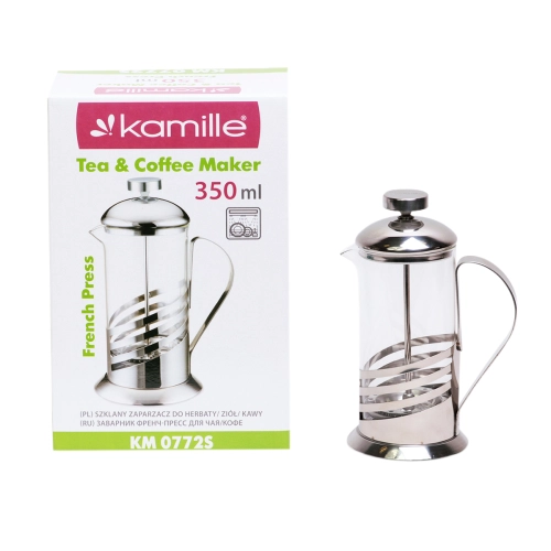 szklany zaparzacz do herbaty i kawy 350 ml Kamille french press