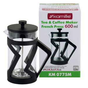 Szklany zaparzacz french press do herbaty, kawy 600ml