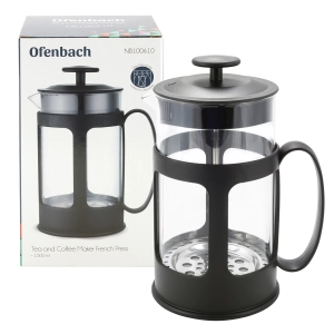 Nowoczesny szklany zaparzacz do herbaty, ziół, kawy 1L