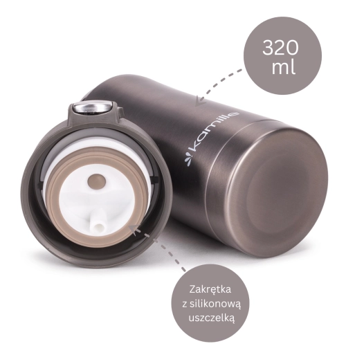 kubek termiczny travel mug Kamille 320 ml metaliczny