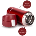 mały termos stalowy Kamille 320 ml metaliczny połysk