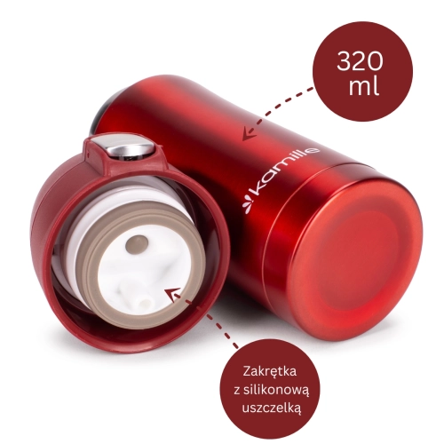 szczelny kubek na kawę 320 ml Kamille bidon termiczny