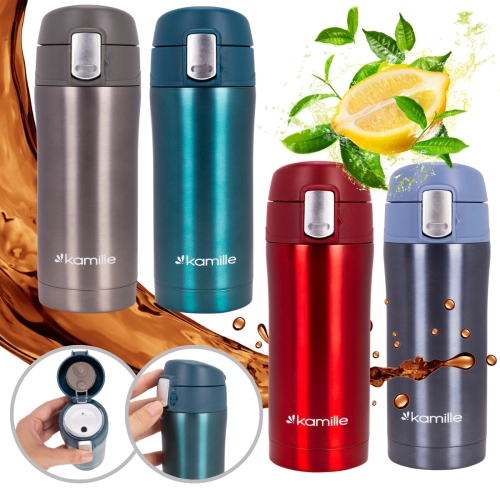 kubek termiczny 320 ml Kamille metaliczny stalowy termos