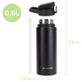 stalowy kubek termiczny Kamille 600 ml one click z ustnikiem