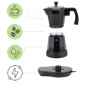 stalowa kawiarka elektryczna 300 ml do espresso i mocnej kawy