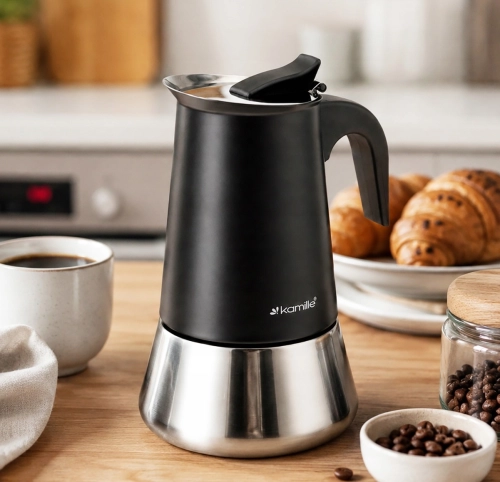 kawiarka do espresso 300 ml stal nierdzewna Kamille do codziennego użytku