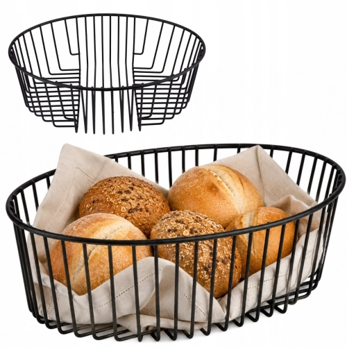 industrialny kosz na pieczywo i owoce metalowy organizer Kamille