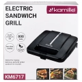 Sandwich maker Kamille 800W z szybkim nagrzewaniem i łatwym czyszczeniem