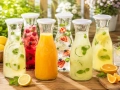 Dzbanek szklany 580 ml Kamille z korkiem do serwowania napojów