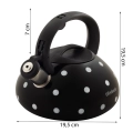 Elegancki czajnik w groszek 2,5 l do wszystkich rodzajów kuchenek