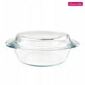 Okrągłe naczynie szklane Kamille 2 l do pieczenia i zapiekanek