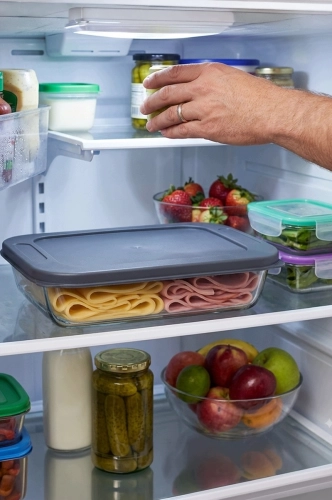 Szklany lunchbox Kamille 2,2 l do przechowywania posiłków