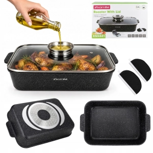 Gęsiarka brytfanna marmurkowa garnek non stick 3,0 l gaz indukcja Kamille