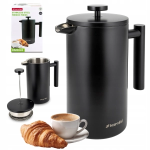 Zaparzacz do kawy herbaty kawiarka French Press dzbanek 1 l stalowy Kamille