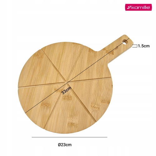 Okrągła deska bambusowa Kamille 23 cm do serwowania przekąsek