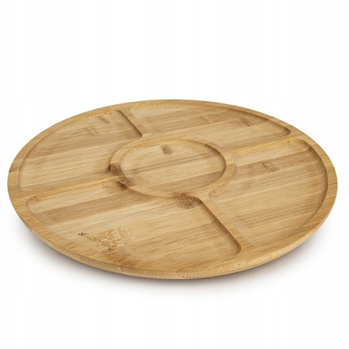 Obrotowa patera Kamille 30 cm z naturalnego bambusa do jadalni