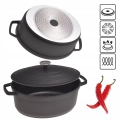 Garnek aluminiowy Kamille 6 l z pokrywką na gaz i indukcję