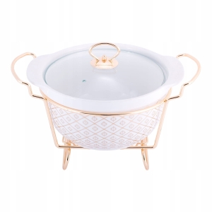 Elegancka żaroodporna waza z podgrzewaczem 2,6L