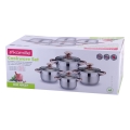 zestaw garnków 8 el Kamille stal nierdzewna do gotowania