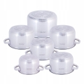 Garnki kuchenne Kamille 12 el zestaw garnków z pokrywkami