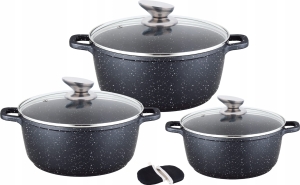 Komplet garnków marmurkowych 6el.