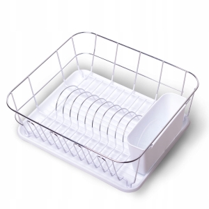 Jednopoziomowa suszarka do naczyń z ociekaczem na sztućce