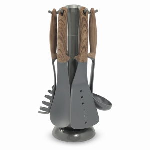 Zestaw przyborów kuchennych na obrotowym stojaku 7el.