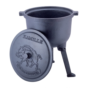 Kociołek garnek  żeliwny myśliwski  4L