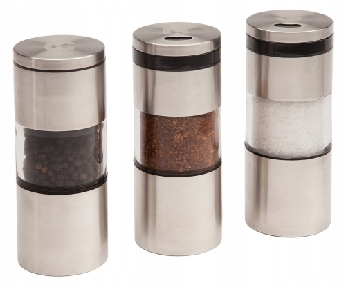 Zestaw przypraw Kamille młynek pojemniki magnetyczne