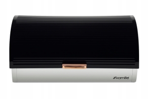 Elegancki chlebak stalowy z lakierowaną pokrywą 