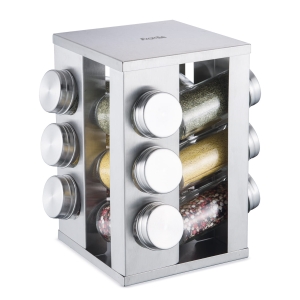 Stalowy stojak na przyprawy obrotowy 12el.