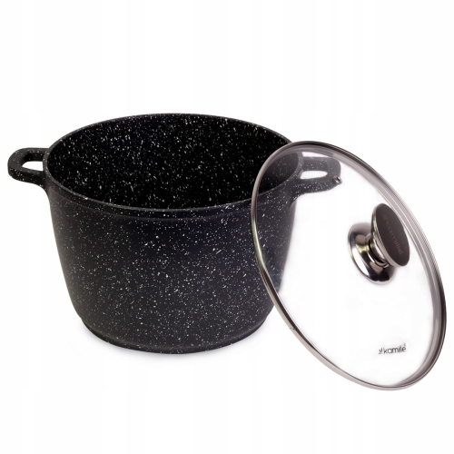garnek kociołek 6,2L Kamille marmurowy z pokrywką do gotowania i duszenia