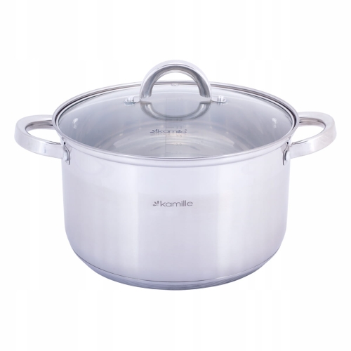 Zestaw garnków stalowych Kamille 12 elementów do gotowania