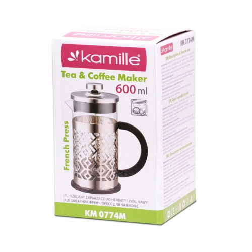 zaparzacz french press Kamille 600 ml do 2 3 porcji napoju