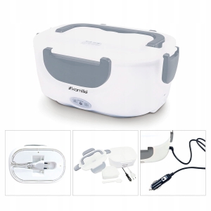 Elektryczny lunchbox, termos samochodowy + wtyczka