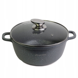 Solidny garnek granitowy z pokrywką 4,5L