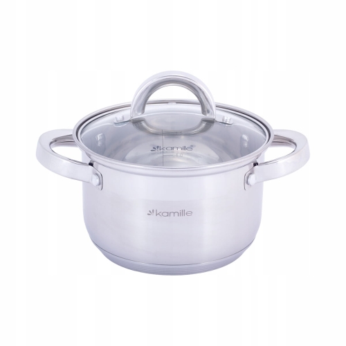 Zestaw garnków Kamille 12 el garnki indukcyjne stalowe