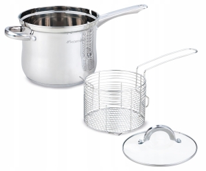 Garnek, rondel do frytek, makaronu z sitkiem 3,5L