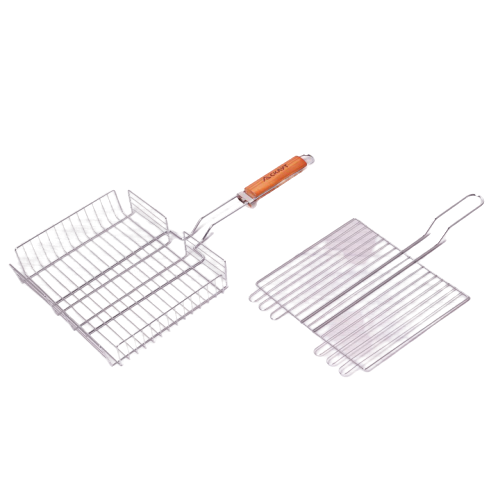 Ruszt grillowy Kamille 30cm stalowy koszyk do grilla BBQ