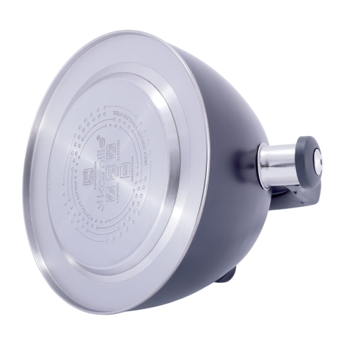 czajnik czarny 3L Kamille stalowy z gwizdkiem i termometrem na gaz i indukcję